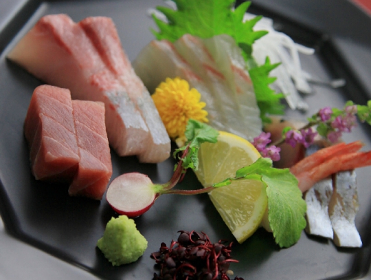 婚礼料理　5種類のお刺身盛り合わせ